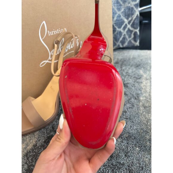 CHRISTHIAN LOUBOUTIN Miss Z 80MM Leather Sandals Blush color - Picture 4 of 8